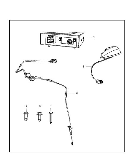2009 Dodge Viper Cable-Antenna Diagram for 5064246AB