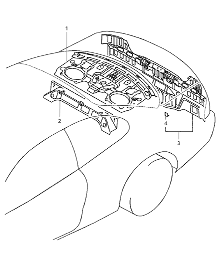 2000 Chrysler Sebring Rear Shelf Panel Diagram
