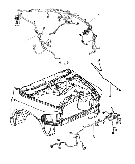 2011 Ram 3500 Wiring-Front End Module Diagram for 68042514AD