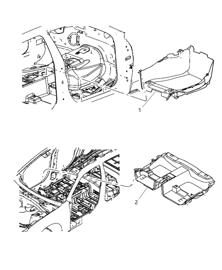 2008 Dodge Charger Floor Covering Police Package Diagram