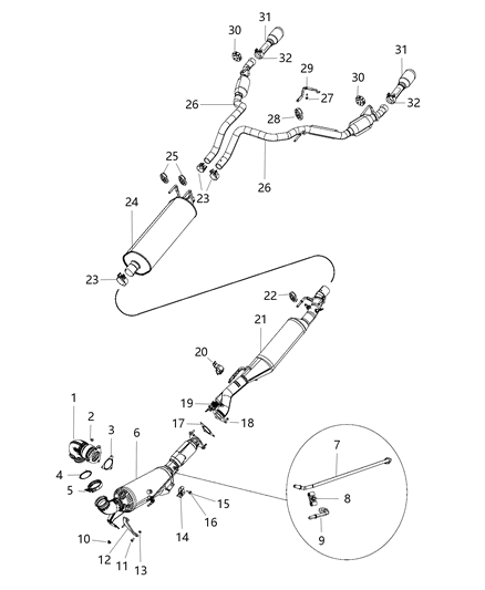2015 Ram 1500 Pipe-TAILPIPE Diagram for 68271071AA