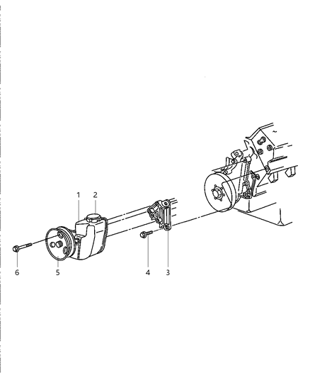 1997 Jeep Grand Cherokee Power Steering Pump & Mounting Diagram