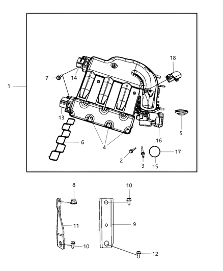 2009 Dodge Journey ACTUATOR-Manifold Tuning Valve Diagram for 68020076AA