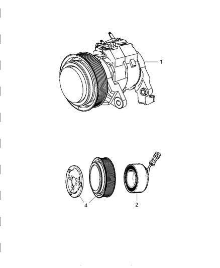 2008 Dodge Ram 1500 Snap Ring-A/C Clutch Diagram for 68033034AA