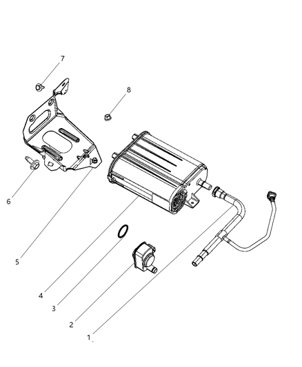 2007 Jeep Liberty Hose-CANISTER To Vent Valve Diagram for 52128679AB