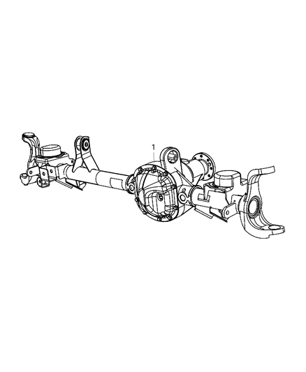 2014 Jeep Wrangler Axle-Service Front Diagram for 68035267AB