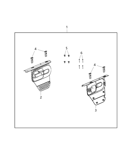 2014 Jeep Wrangler Door Kit, Trim Diagram 2