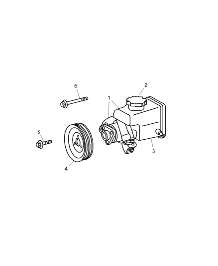 2006 Dodge Sprinter 3500 Pulley-Power Steering Pump Diagram for 5117692AA