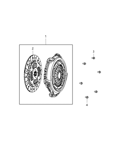 2005 Jeep Wrangler Disc-Clutch Diagram for 52104642AA