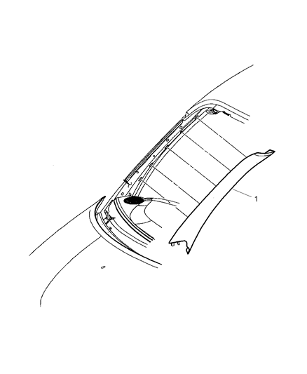 2010 Chrysler PT Cruiser Molding-Windshield GARNISH Diagram for TF23DW1AF