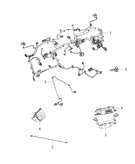 2014 Ram 1500 Wiring-Instrument Panel Diagram for 68207225AB