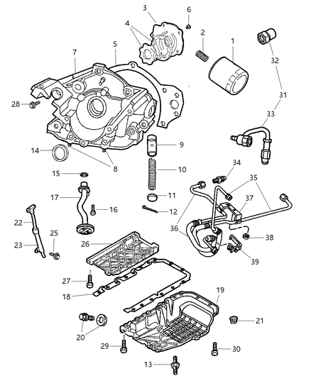 2004 Dodge Intrepid Engine Oiling Diagram 2