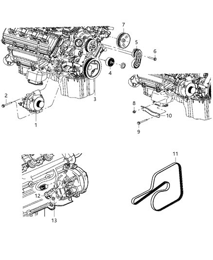 2010 Dodge Charger ALTERNATR-Engine Diagram for 4896803AC