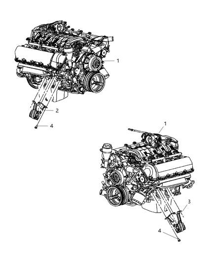 2006 Jeep Commander Bracket-Engine Mount Diagram for 52090305AE