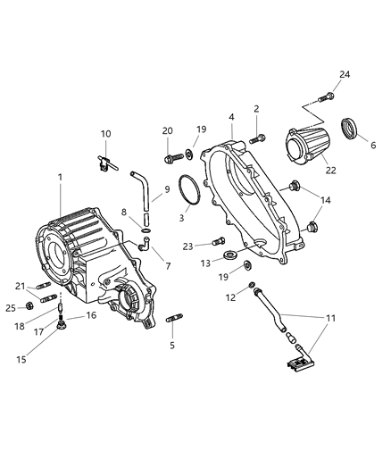 2010 Jeep Liberty RETAINER-Rear Output Diagram for 68026950AA