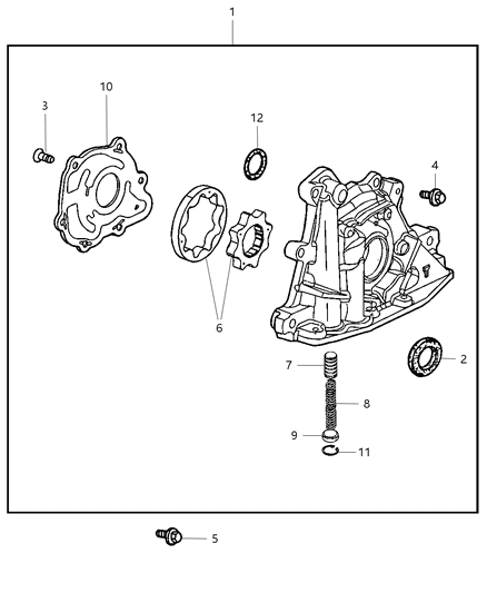 2009 Chrysler PT Cruiser Engine Oiling Pump Diagram 3