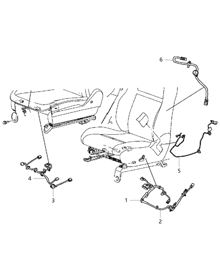 2013 Chrysler Town & Country Wiring-Seat Cushion Diagram for 68102103AB