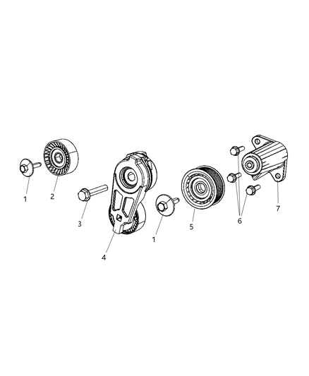 2012 Chrysler 300 Pulley & Related Parts Diagram 3
