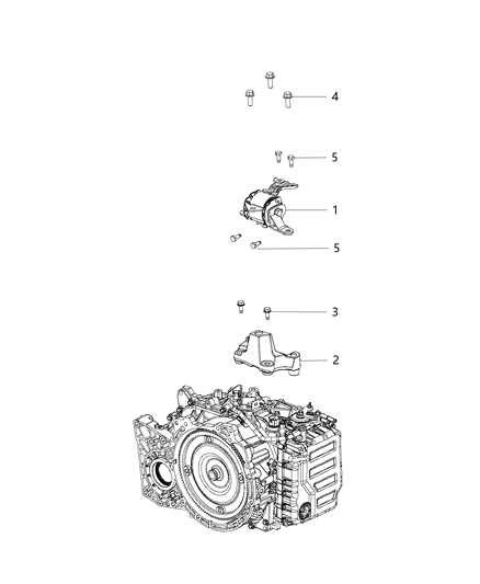 2016 Jeep Patriot Mounting Support Diagram 1