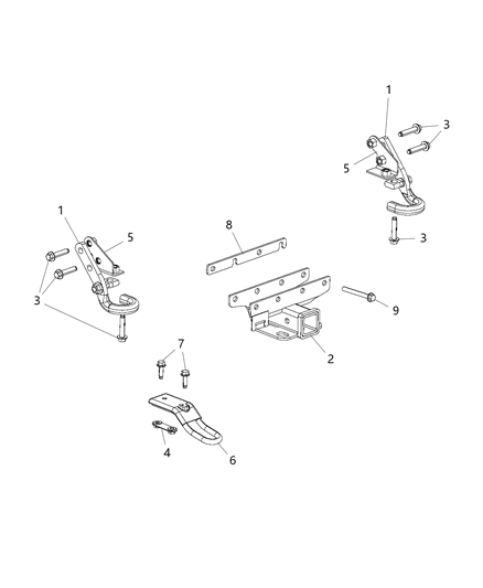 2013 Jeep Wrangler Hook-Tow Diagram for 68186541AC