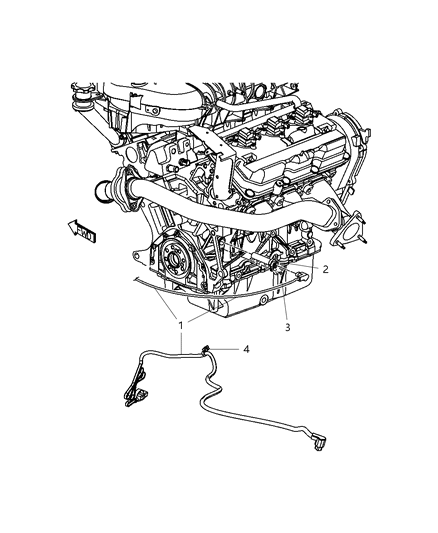 2009 Chrysler Town & Country Engine Cylinder Block Heater Diagram 3