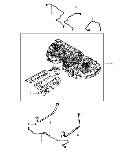 2012 Dodge Charger Fuel Tank Diagram for 68102695AB