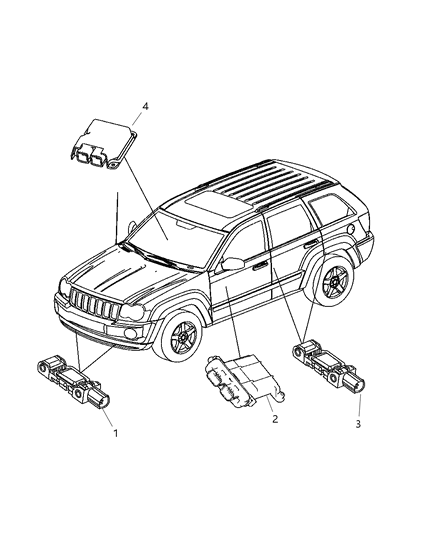 2005 Jeep Grand Cherokee OCCUPANT Restraint Module Diagram for 4896018AA
