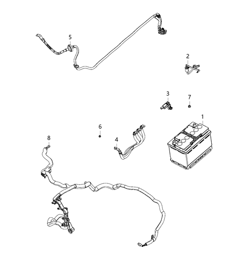 2021 Dodge Durango Wiring-Battery Positive Diagram for 68334509AC