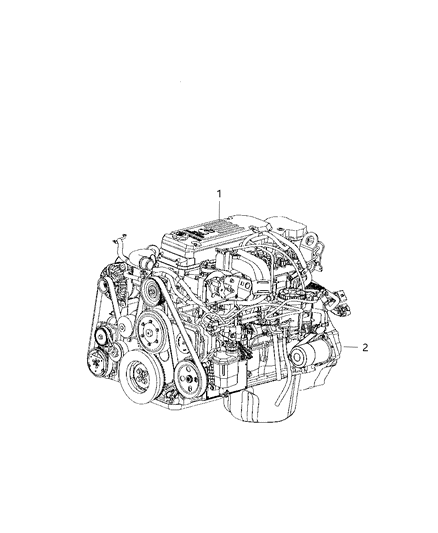 2009 Dodge Ram 3500 Engine Assembly & Service Diagram 2