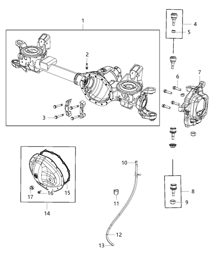 2018 Ram 3500 Plug-Differential Cover Diagram for 68207065AA