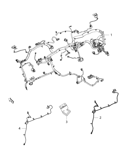 2013 Ram 3500 Wiring-Instrument Panel Diagram for 68190398AB