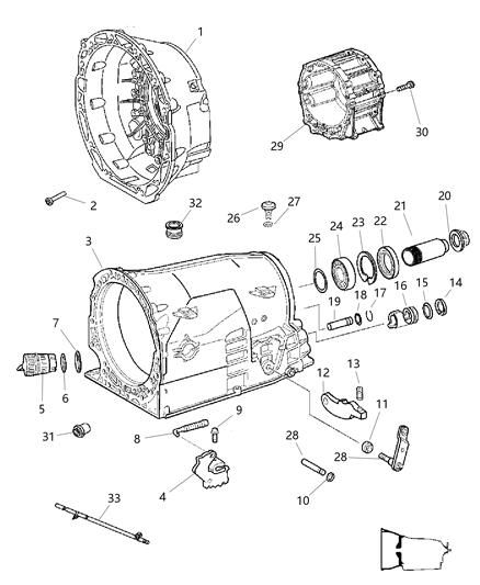 2007 Dodge Nitro Transmission Case & Related Parts Diagram 3