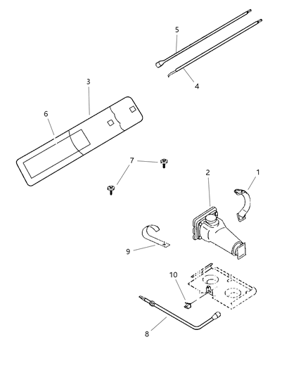 2003 Jeep Wrangler RETAINER-Lug Wrench Diagram for 6504697