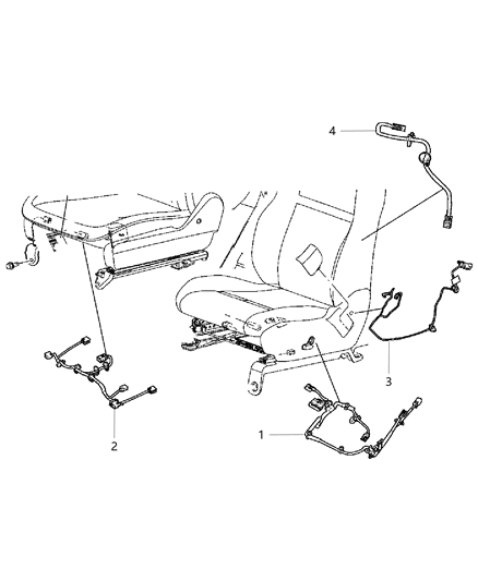 2011 Chrysler Town & Country Wiring - Seats Front Diagram