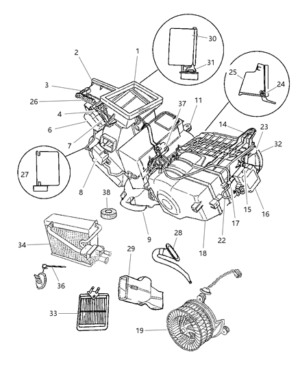 1997 Chrysler Concorde Probe-Air Conditioning Diagram for 4734726