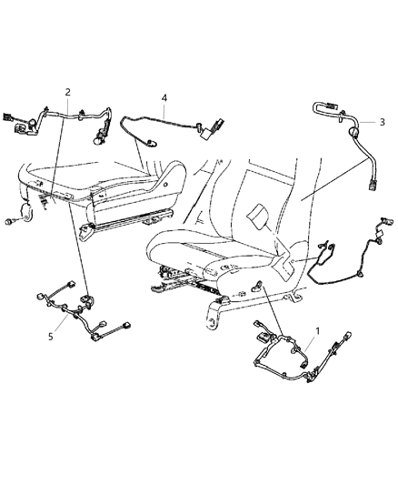 2008 Dodge Charger Wiring-Seat Diagram for 4607374AB
