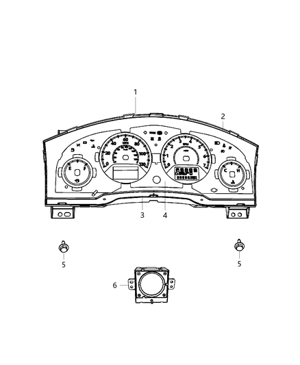 2012 Chrysler Town & Country Cluster-Instrument Panel Diagram for 68055689AG