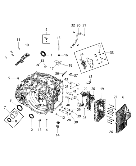 2015 Jeep Cherokee Transmission Serviceable Parts Diagram 2