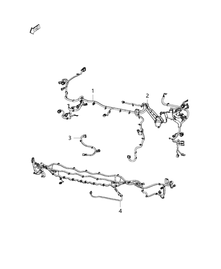 2014 Jeep Cherokee Wiring-Front FASCIA Diagram for 68224563AA