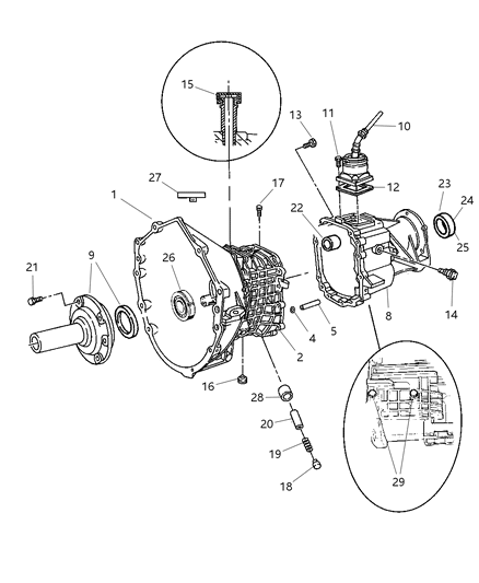 2004 Jeep Liberty Housing-Transmission Diagram for 5018670AA