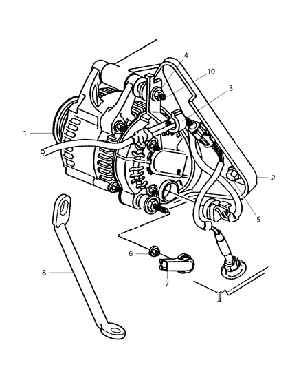 2001 Chrysler Prowler ALTERNATR-Engine Diagram for 4868402AA