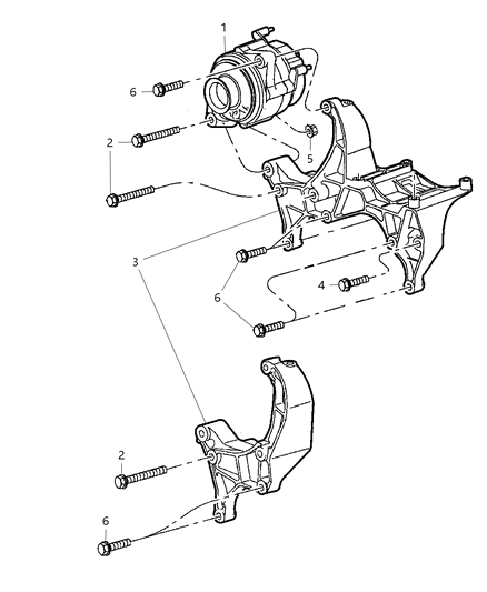 2000 Dodge Ram Van ALTERNATR-Engine Diagram for R6027912AB