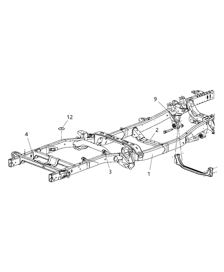 2005 Dodge Ram 3500 Frame-Chassis Diagram for 52121298AD