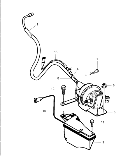 2004 Chrysler 300M Harness-Speed Control Vacuum Diagram for 4578041AA