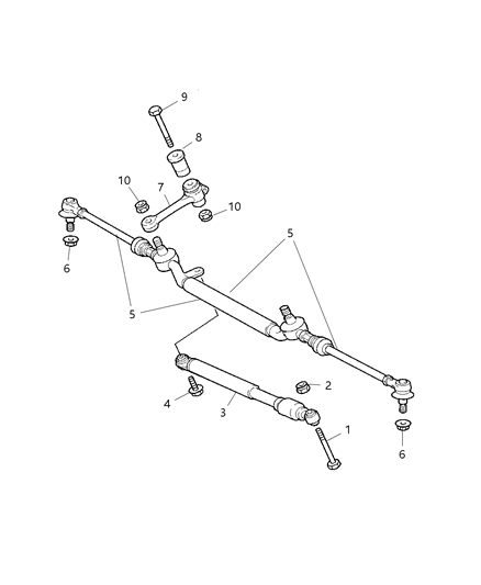 2004 Chrysler Crossfire Clamp-Tie Rod Diagram for 5098996AA