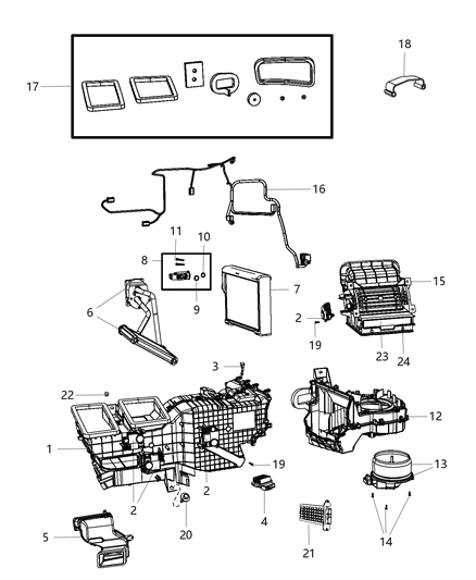 2015 Ram 1500 Wiring-A/C And Heater Diagram for 68214896AA