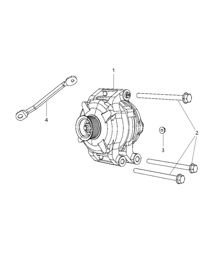 2014 Dodge Challenger Generator/Alternator & Related Parts Diagram 3