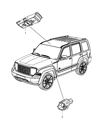 2012 Jeep Liberty Switch-SUNROOF Diagram for 68023667AA
