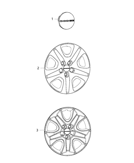 2015 Dodge Dart Wheel Covers & Caps Diagram