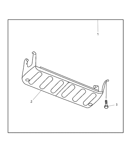 2001 Jeep Grand Cherokee Skid Plate Package - Front Diagram